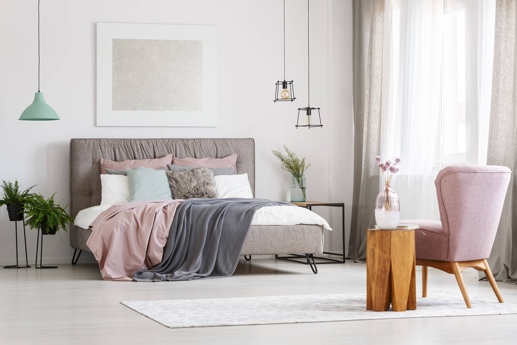 Chambray Fringe Quilt Cover – Mist